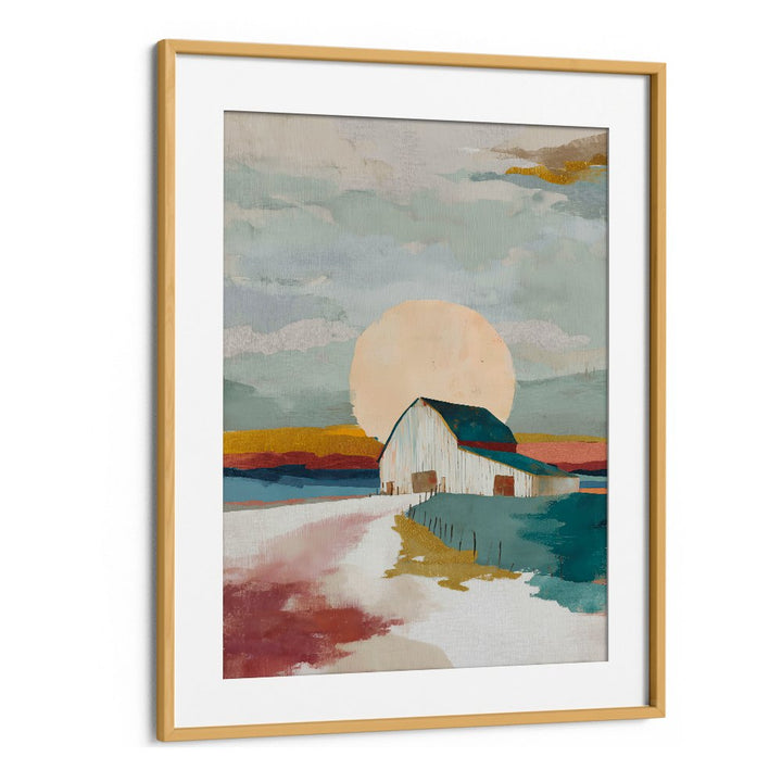 BARN IN ABSTRACT LANDSCAPE
