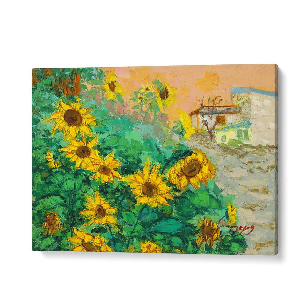 SUNFLOWERS AND CITY