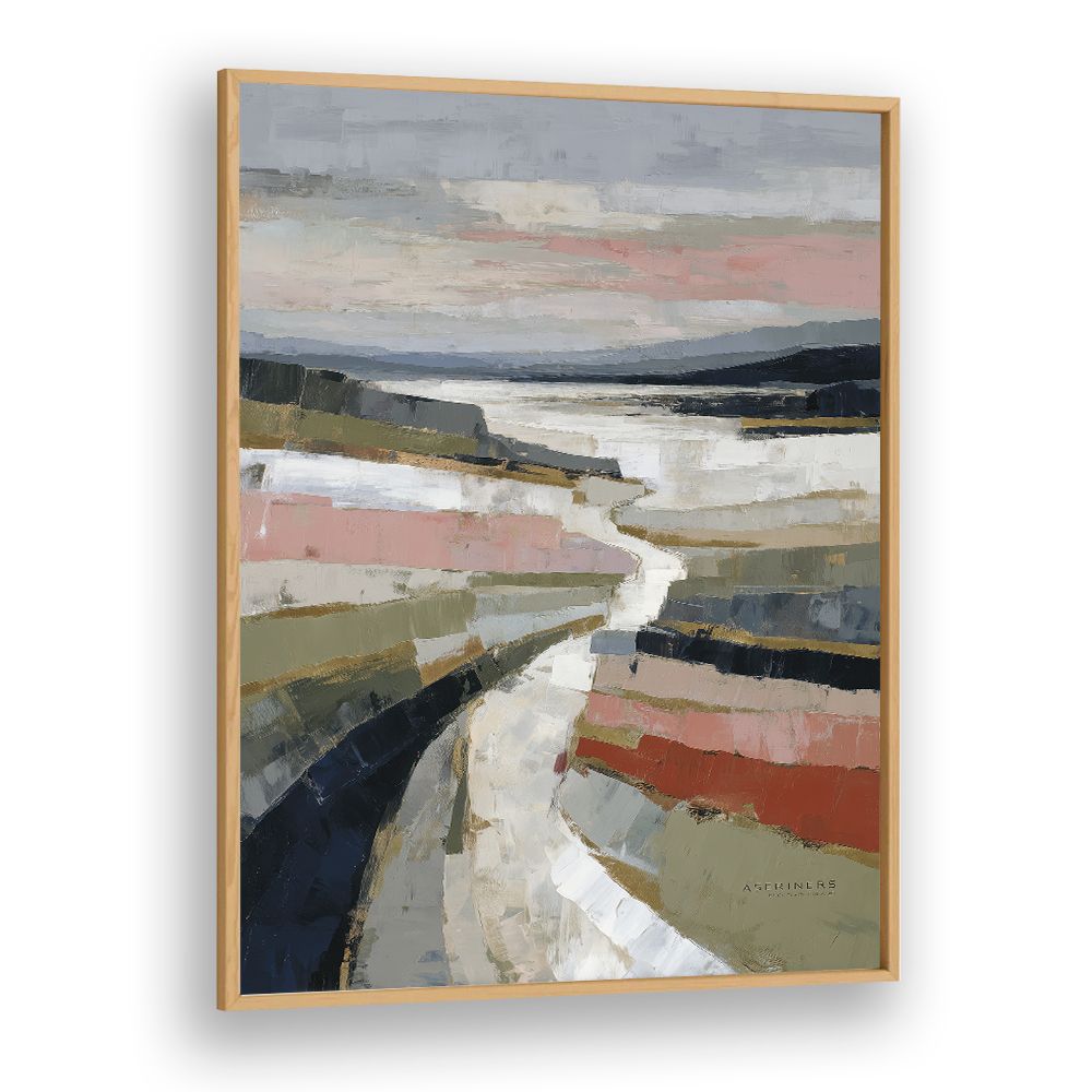 ABSTRACT COASTAL RIVER LANDSCAPE