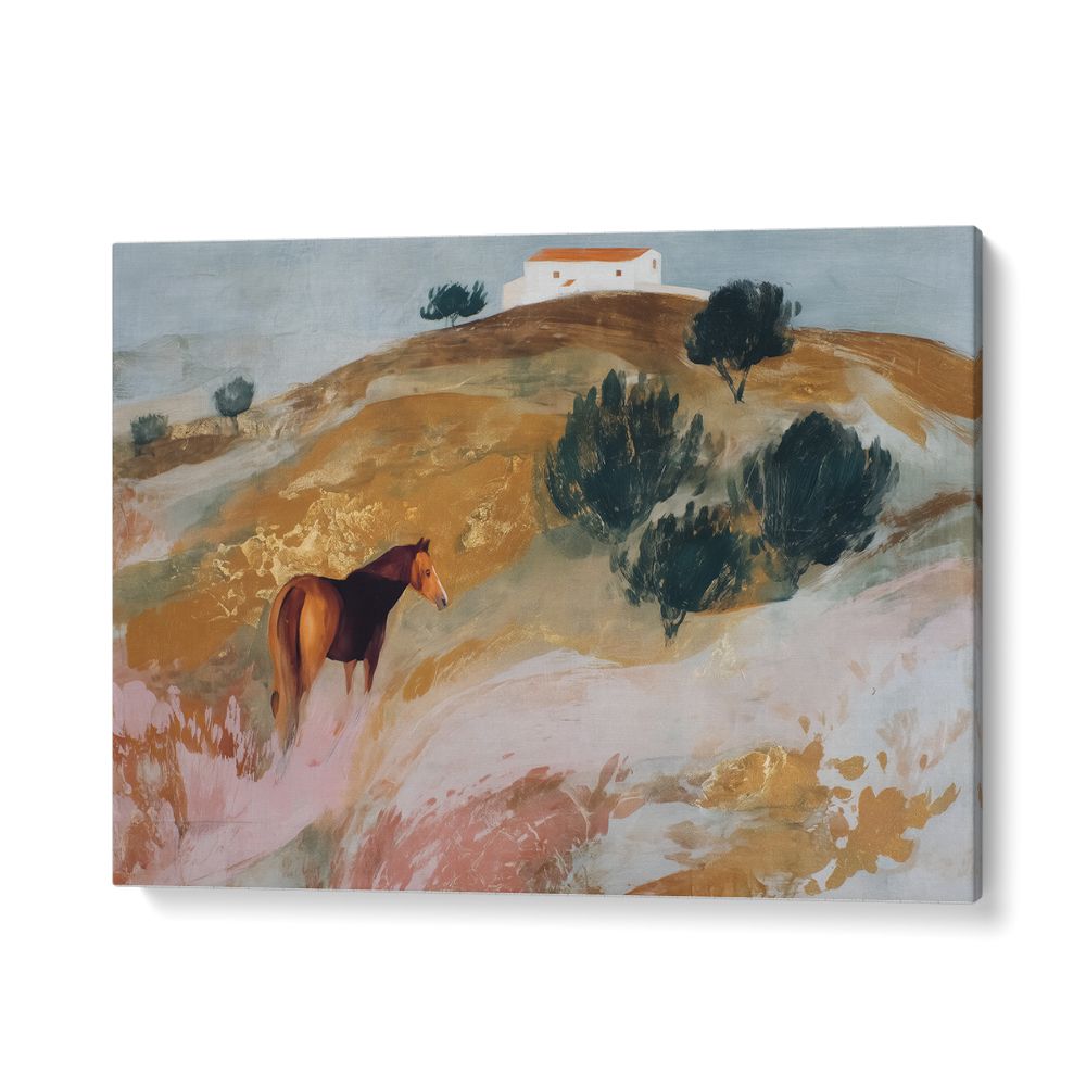 HORSE IN TUSCAN COUNTRYSIDE