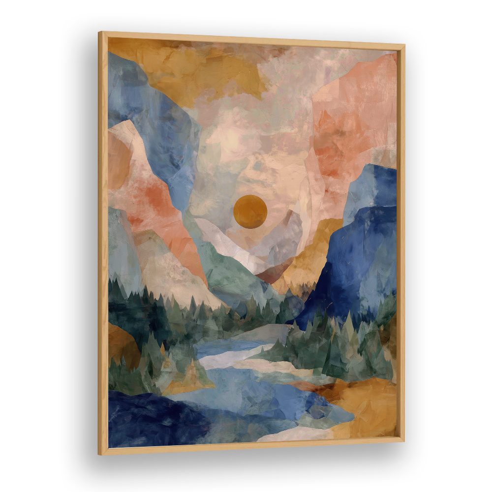 ABSTRACT MOUNTAIN VALLEY LANDSCAPE
