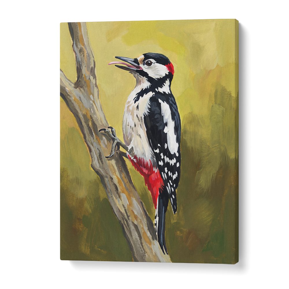 VIBRANT WOODPECKER PERCHED