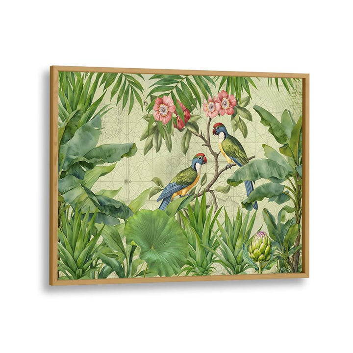 JUNGLE PARROTS VINTAGE MAP