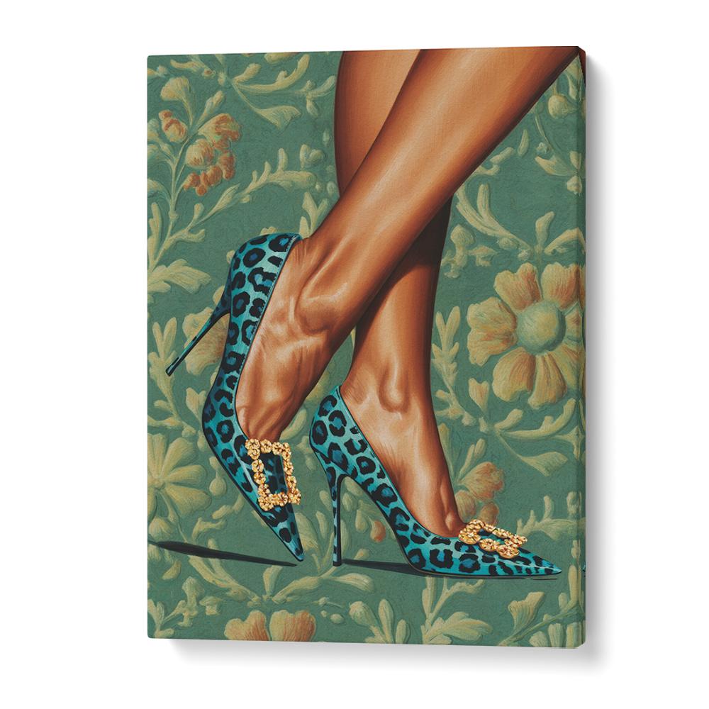 GLAMOROUS BLUE LEOPARD HEELS