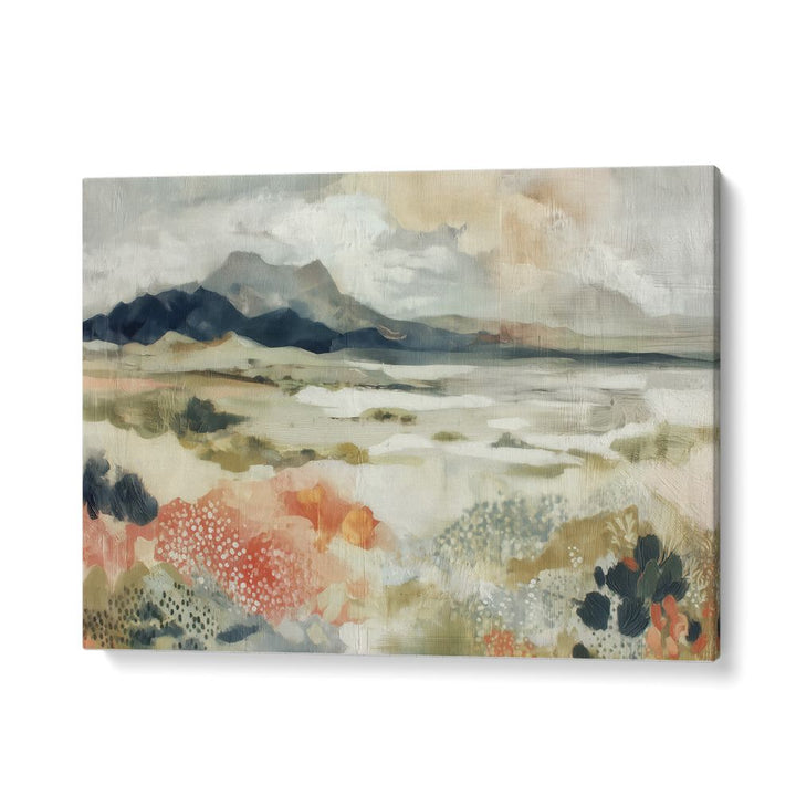 DESERT WILDFLOWERS AND DISTANT MOUNTAINS