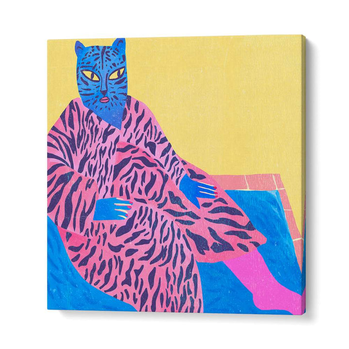 BLUE CAT PINK STRIPES V