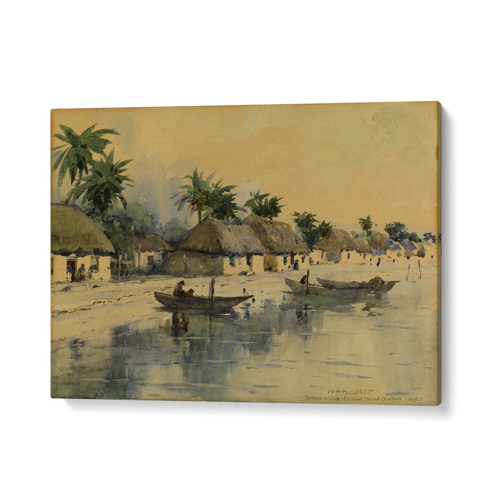 INDIAN VILLAGE ,VINTAGE LANDSCAPE