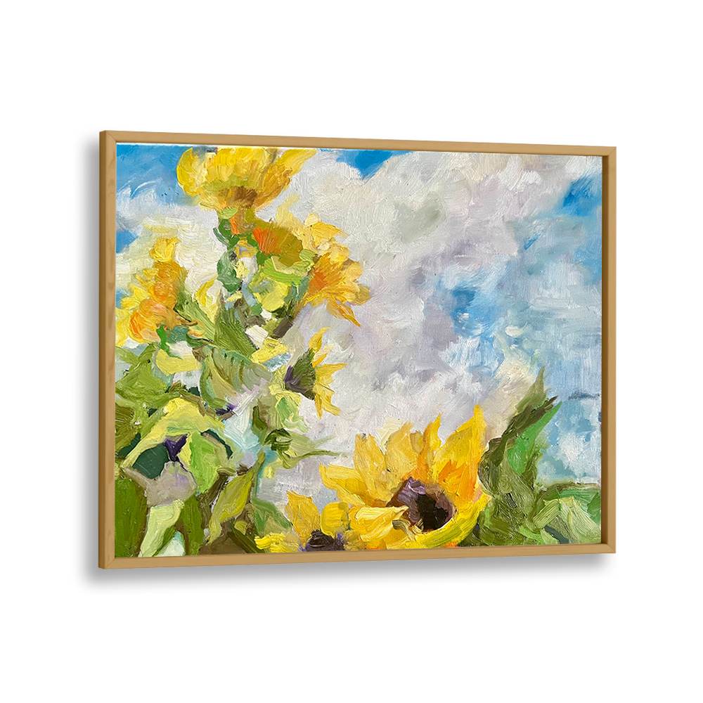 SUNFLOWERS AND BLUE SKY