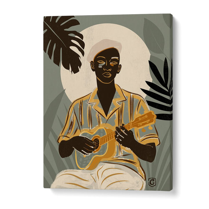 TROPICAL MAN PLAYING UKULELE