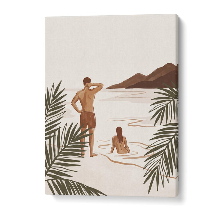 COUPLE ON TROPICAL BEACH
