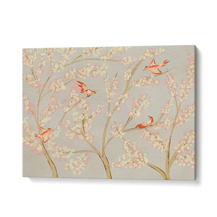 PINK BIRDS SPRING BLOSSOMS