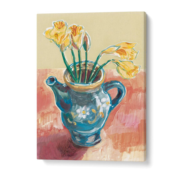 DAFFODILS IN BLUE TEAPOT