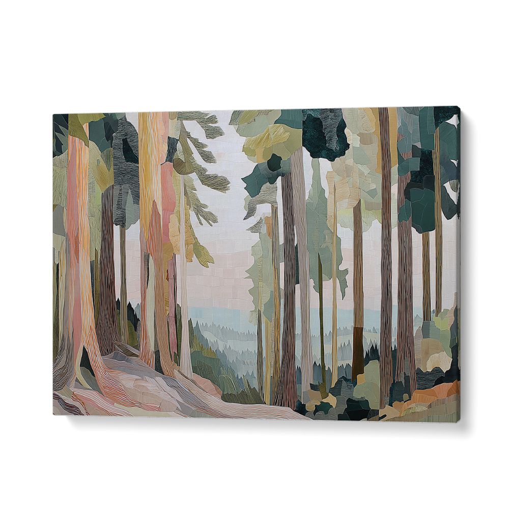 SUNLIT PATH THROUGH REDWOOD GROVE