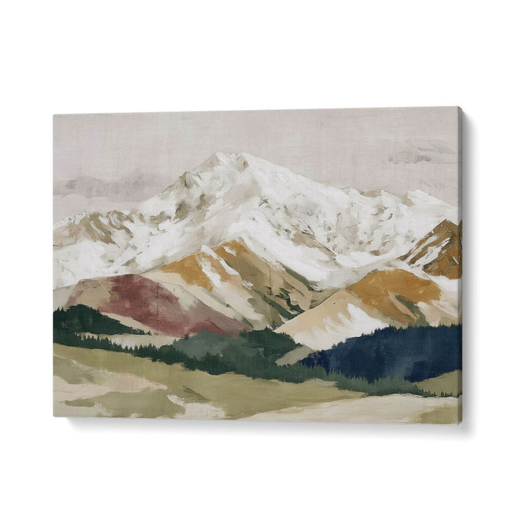 SNOWY MOUNTAINS WITH FOREST VALLEY