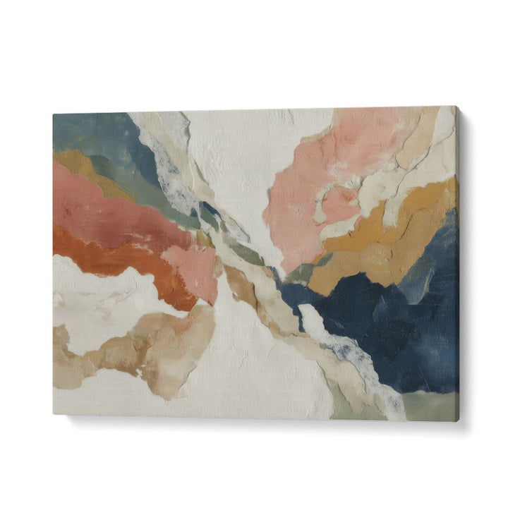 ABSTRACT NAVY AND CORAL FLOW