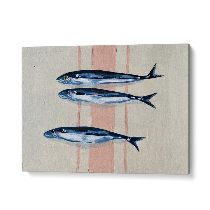 THREE BLUE SARDINES