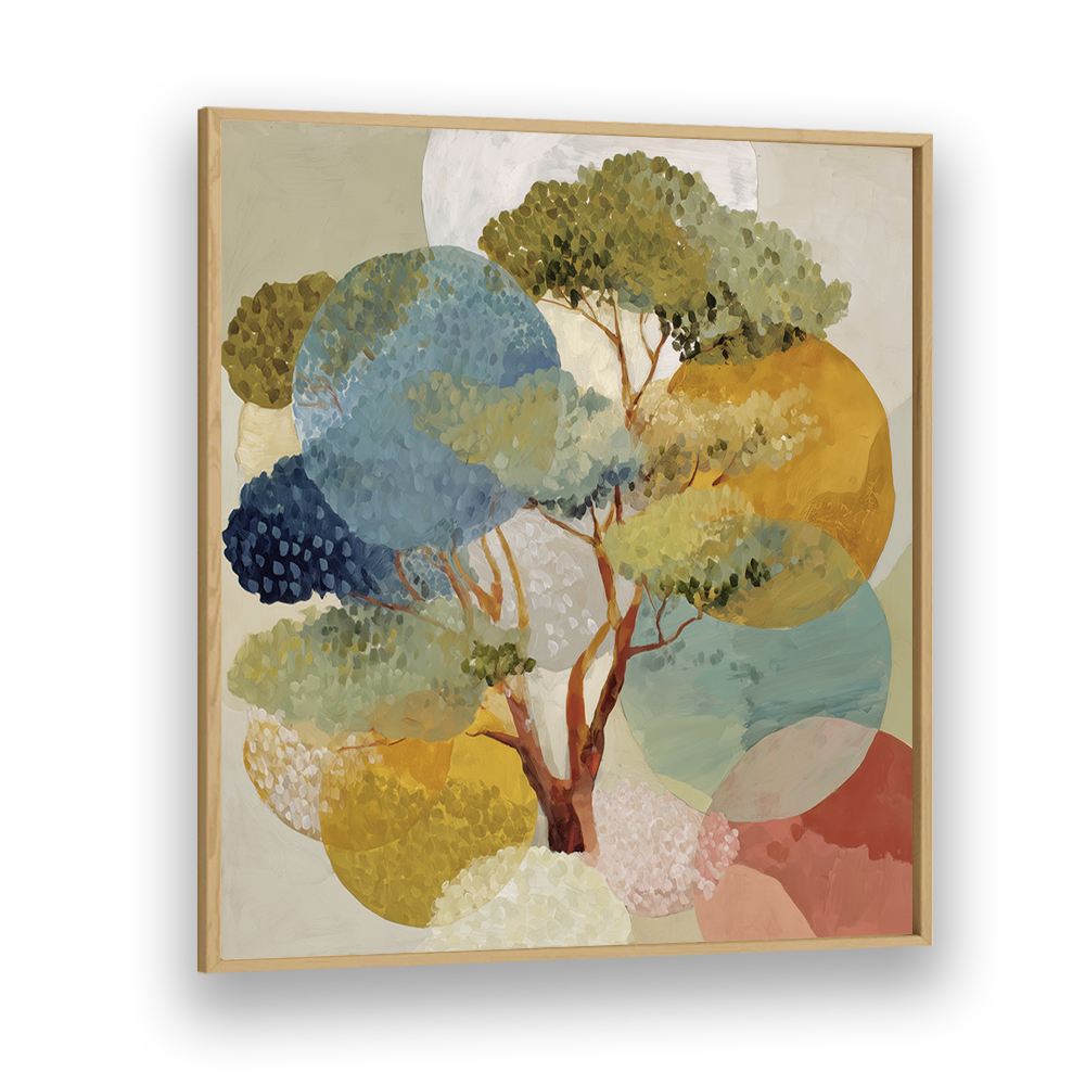 OAK WITH GEOMETRIC CIRCLES