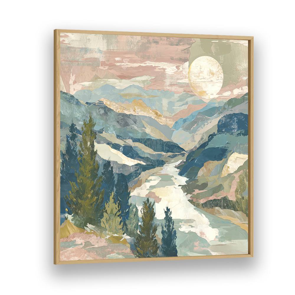 MOUNTAIN VALLEY WITH WINDING RIVER