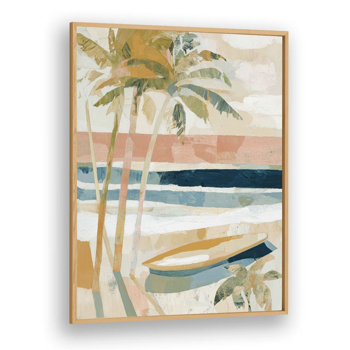 PALM TREES ON TROPICAL SHORE