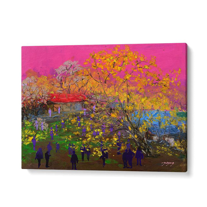 VIBRANT VILLAGE SCENE