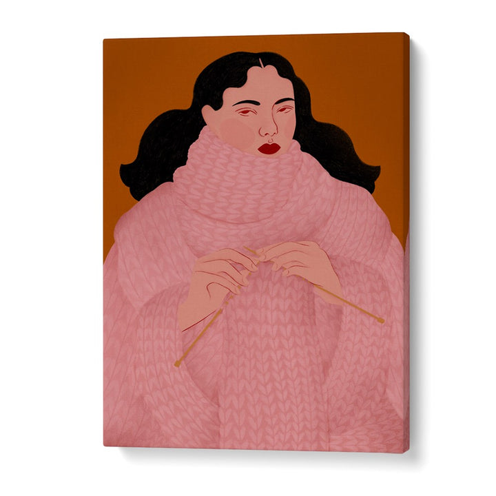 COZY PINK SWEATER KNITTER