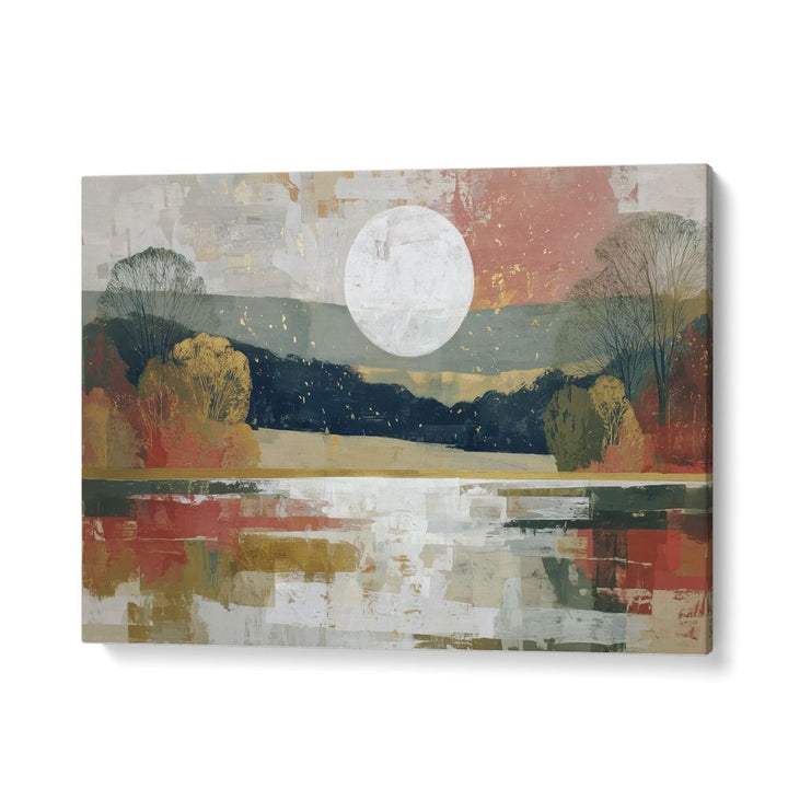 MOONLIT LAKE WITH GOLDEN SHIMMER