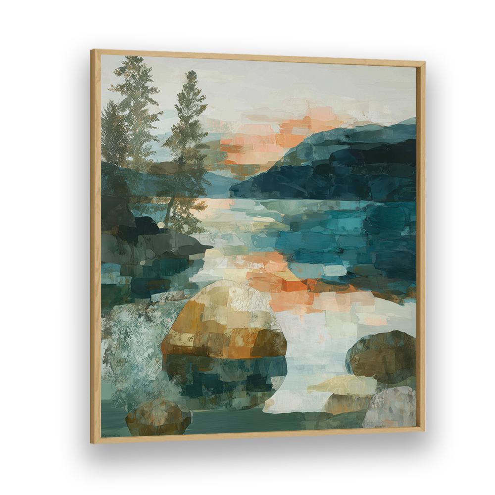 LAKE TAHOE SHORE WITH PINE TREES