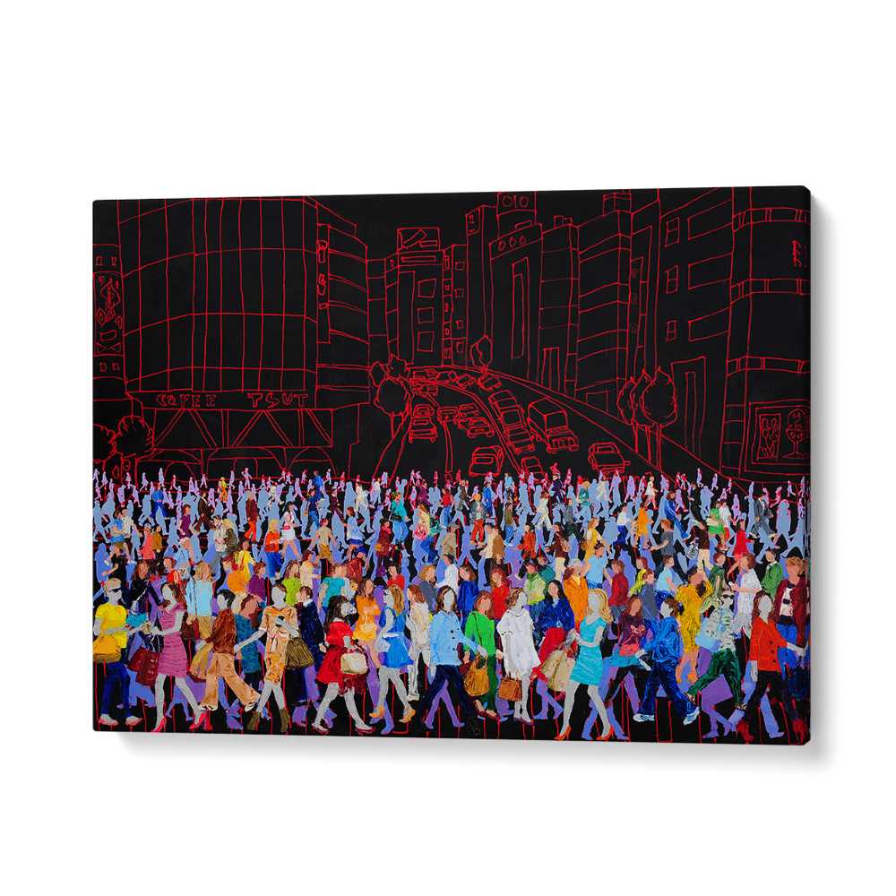 COLORFUL CITY CROWD