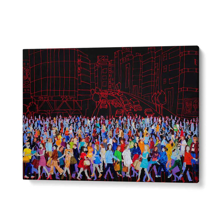 COLORFUL CITY CROWD