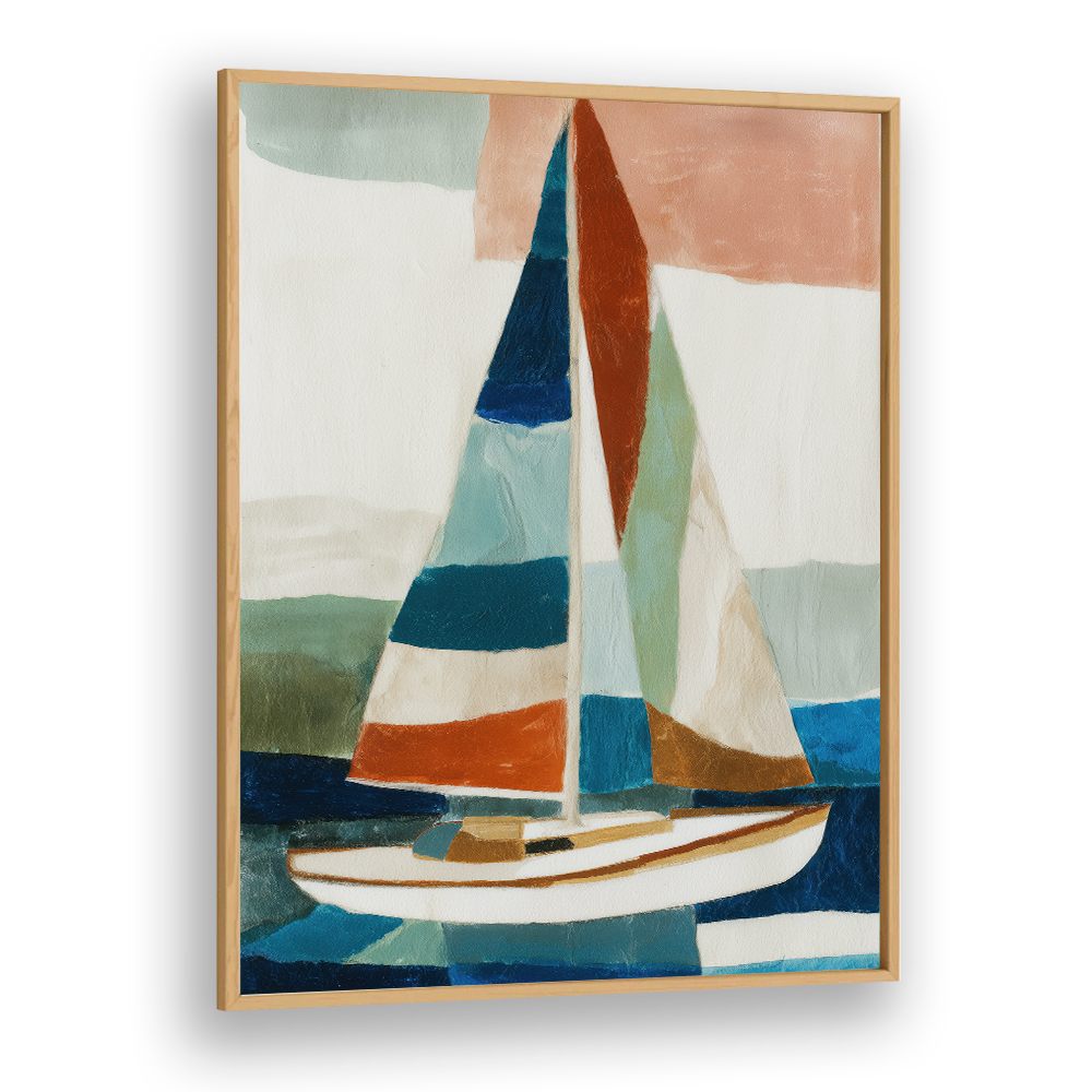 SAILBOAT WITH STRIPED SAILS