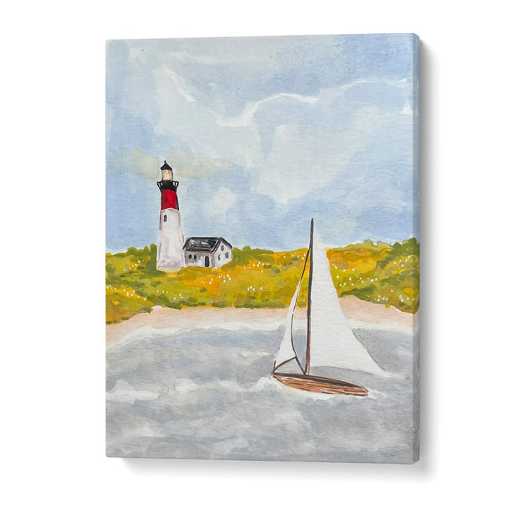 COASTAL LIGHTHOUSE SAILBOAT