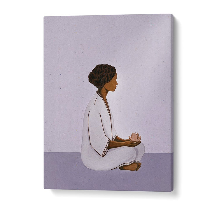 MEDITATING WOMAN WITH LOTUS