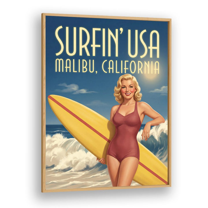 VINTAGE MALIBU SURFER GIRL