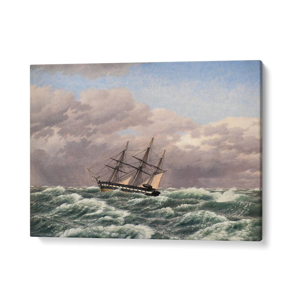 THE CORVETTE GALATHEA IN A STORM IN THE NORTH SEA (1839)