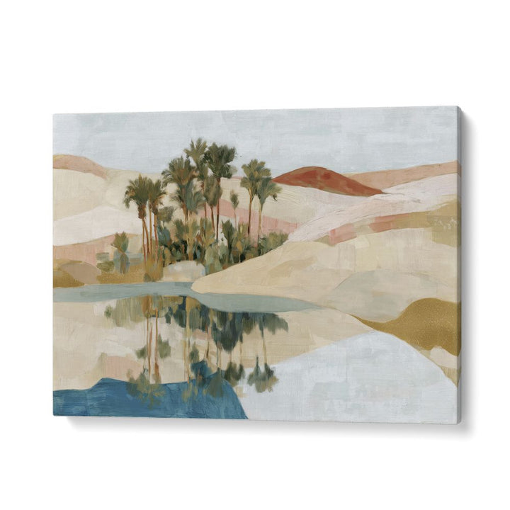 DESERT OASIS WITH PALM REFLECTION