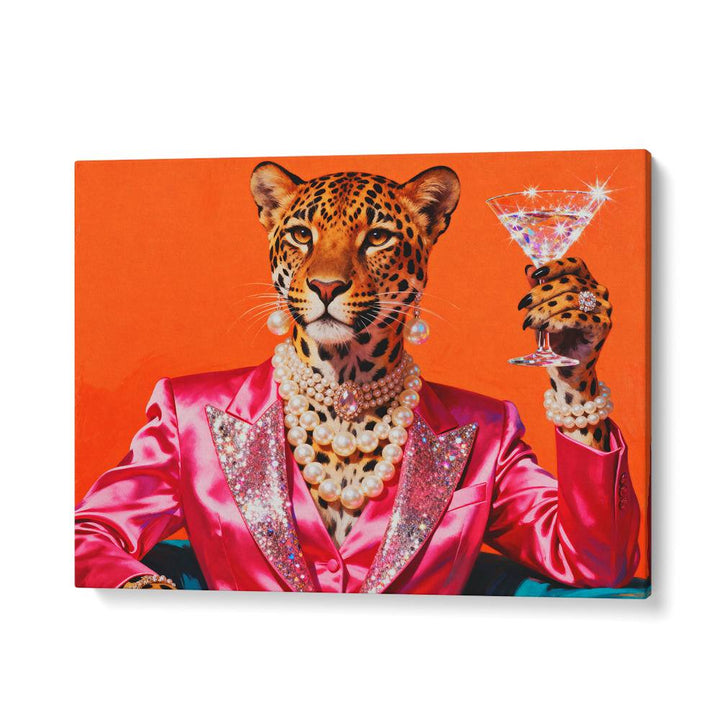 GLAMOROUS PINK LEOPARD MARTINI