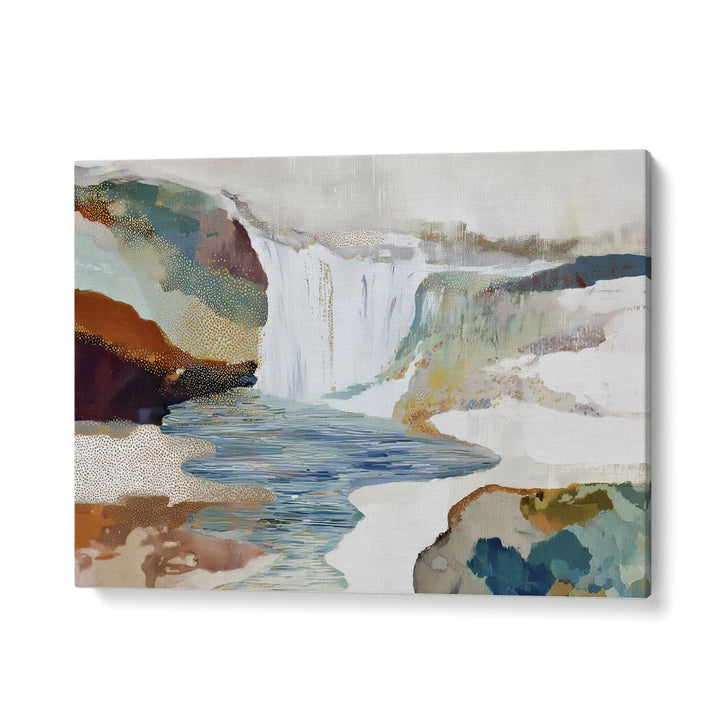 WATERFALL WITH GOLD ACCENTS