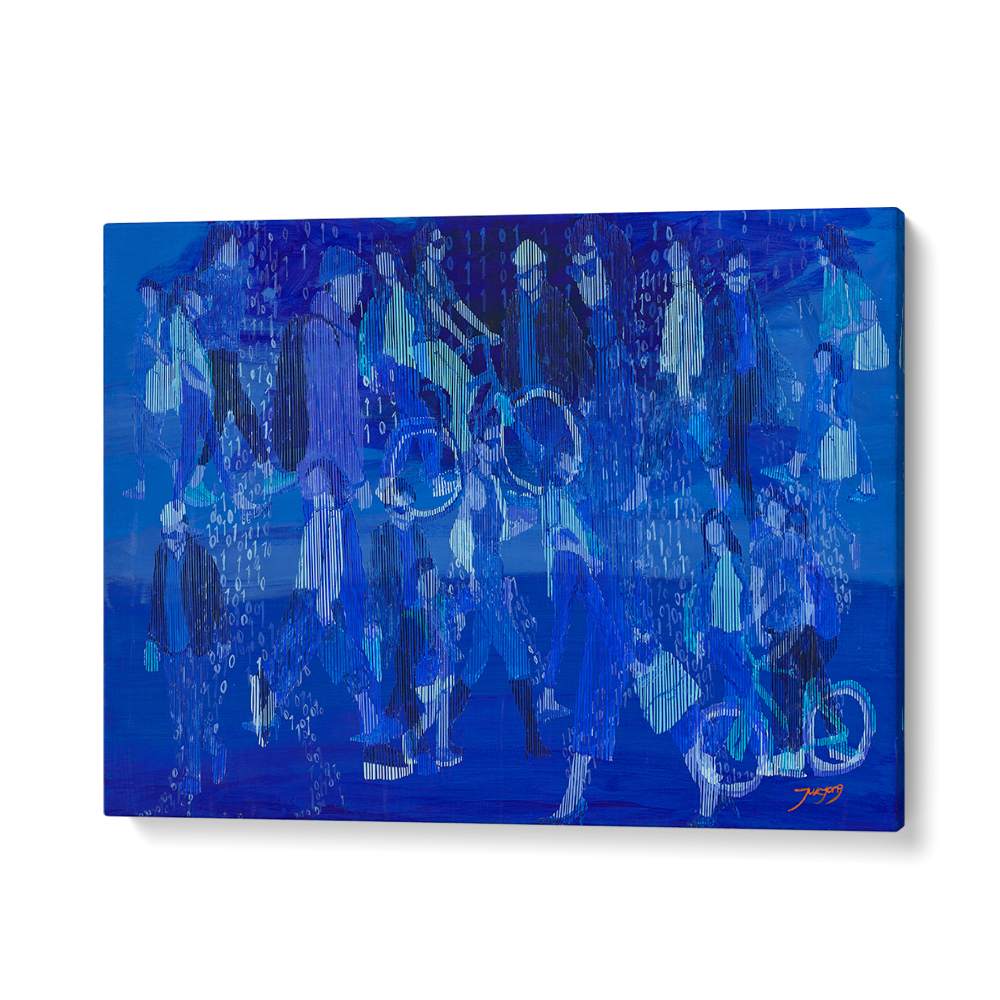 BLUE DIGITAL CROWD
