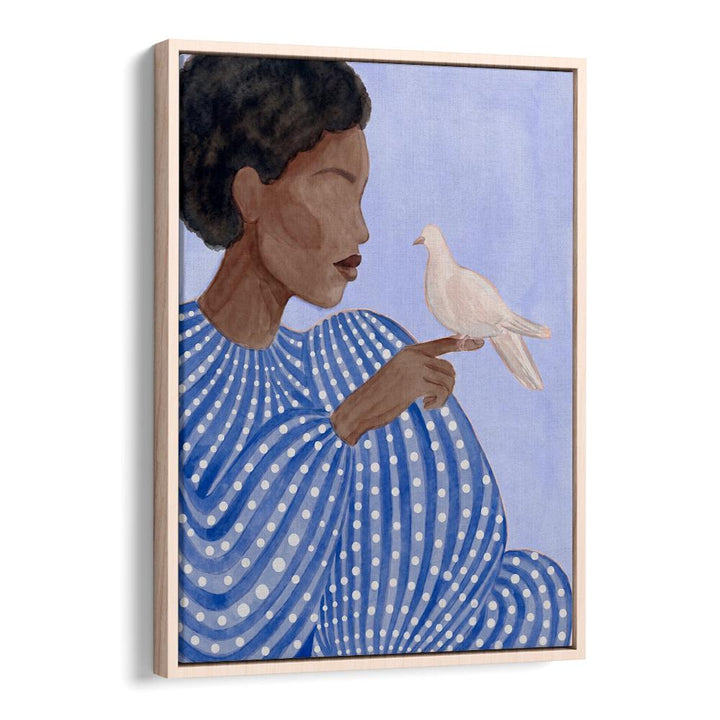 SERENE WOMAN AND DOVE