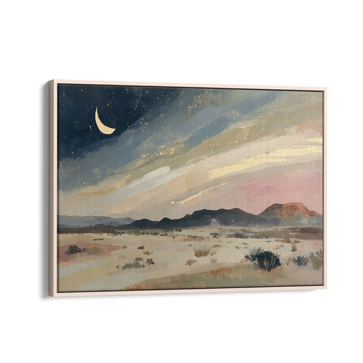 TEXAS DESERT UNDER CRESCENT MOON