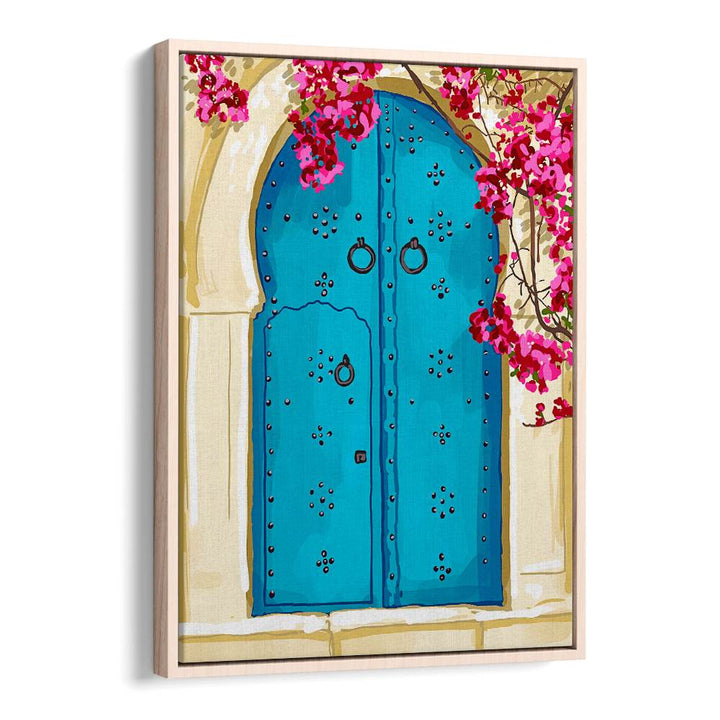 BLUE DOOR AND BOUGAINVILLEA