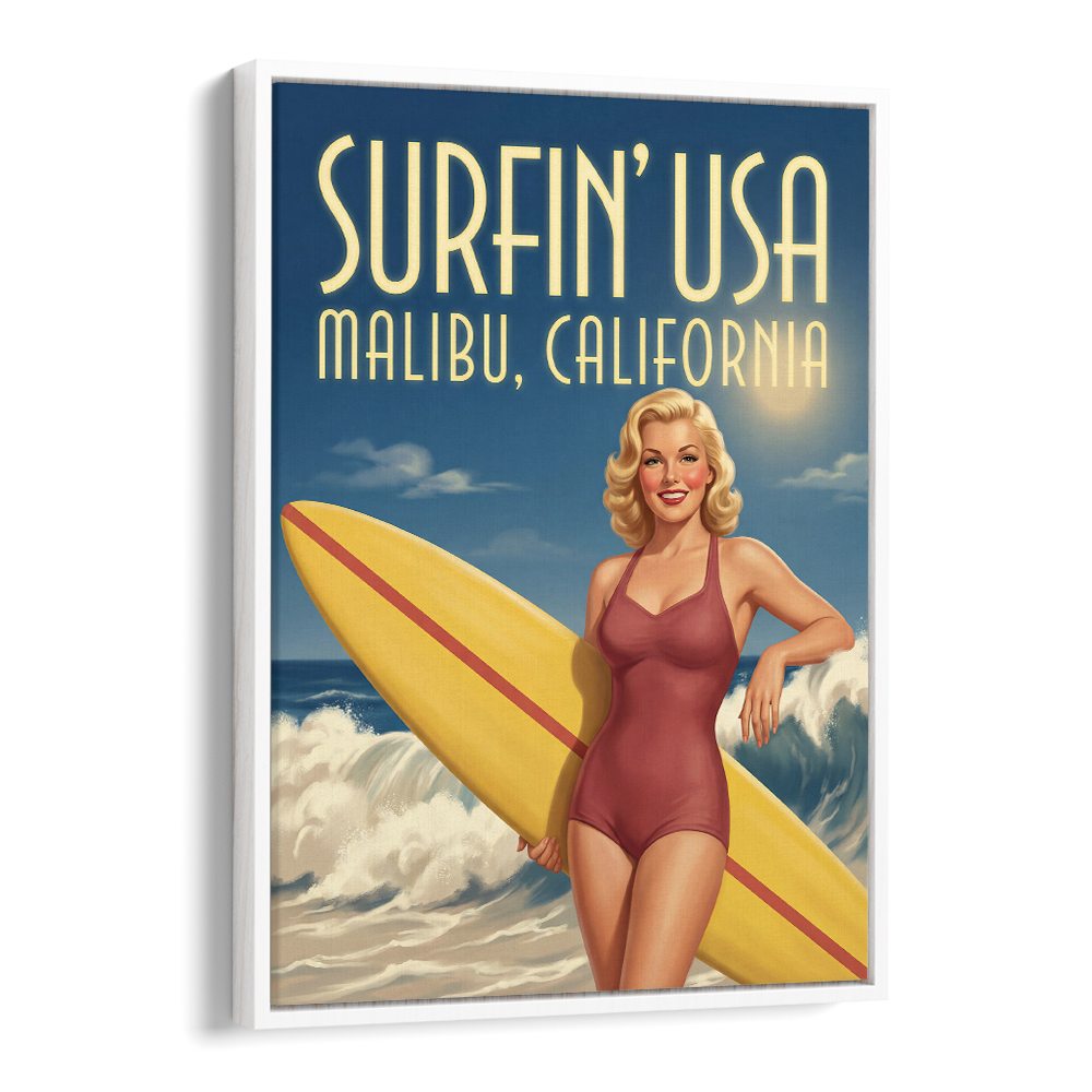 VINTAGE MALIBU SURFER GIRL