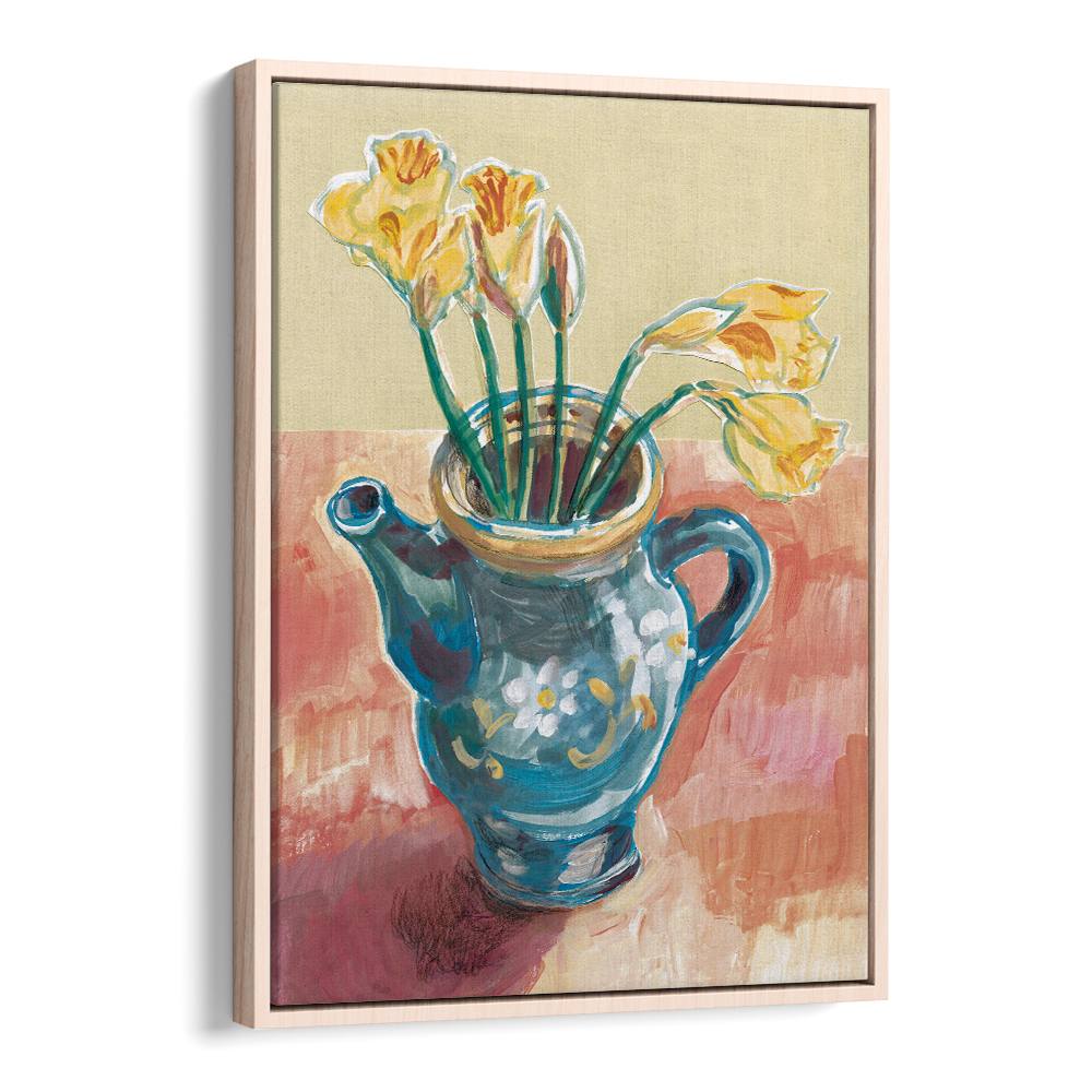 DAFFODILS IN BLUE TEAPOT