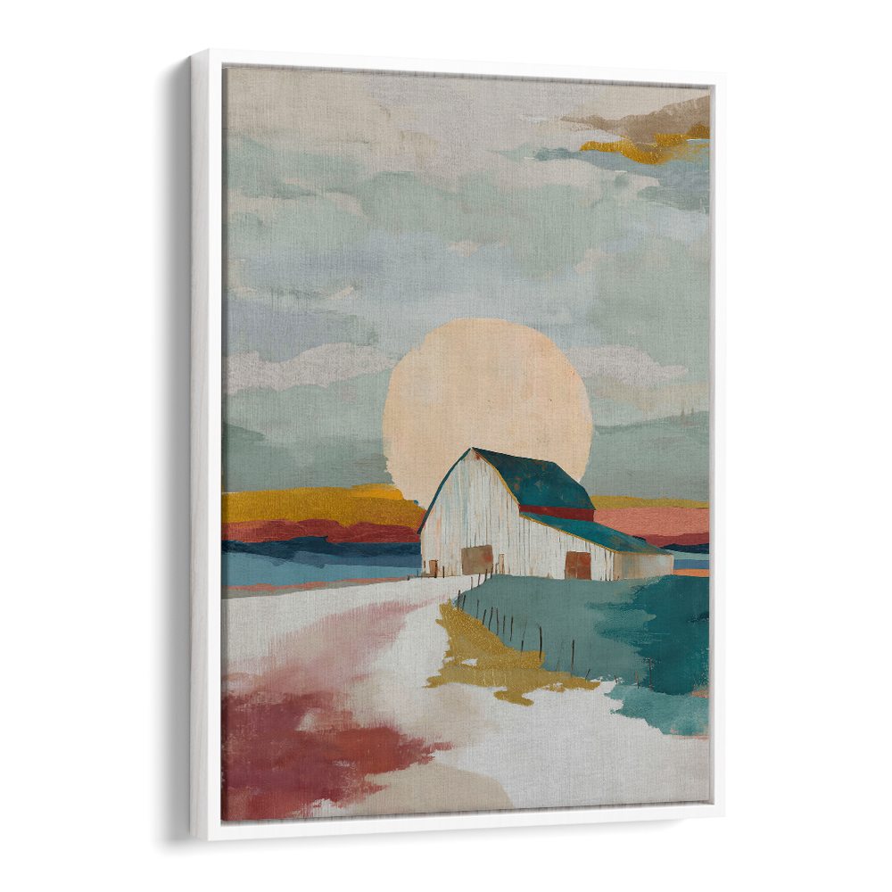 BARN IN ABSTRACT LANDSCAPE