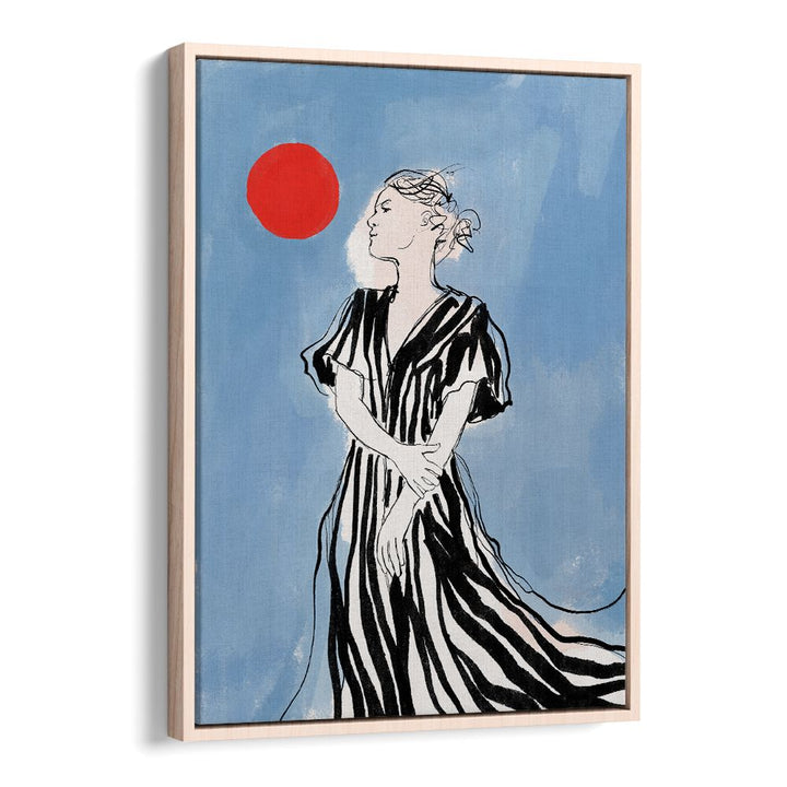 ELEGANT WOMAN RED SUN