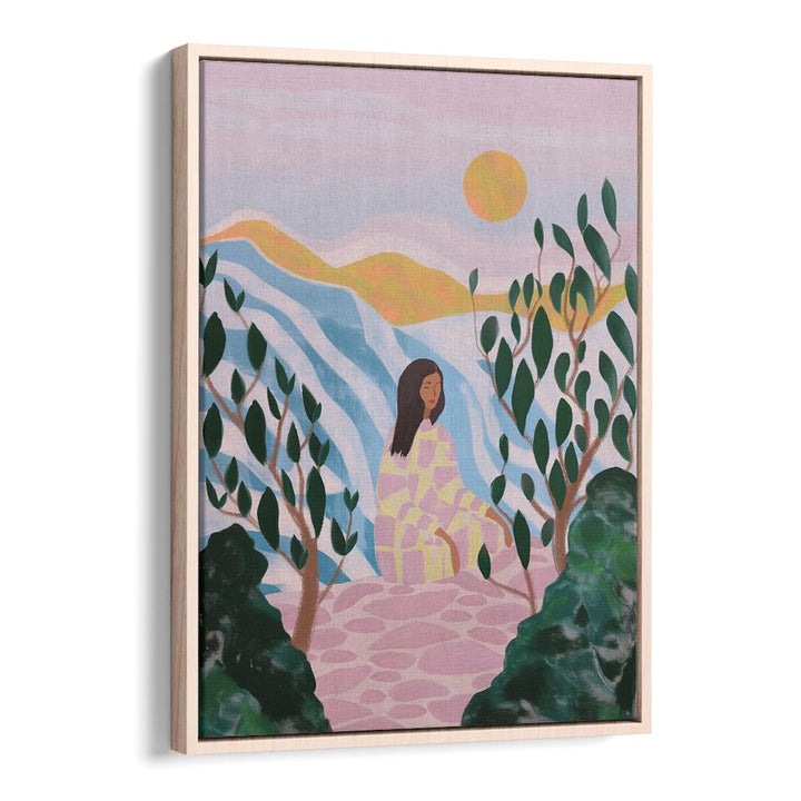 WOMAN IN SERENE LANDSCAPE