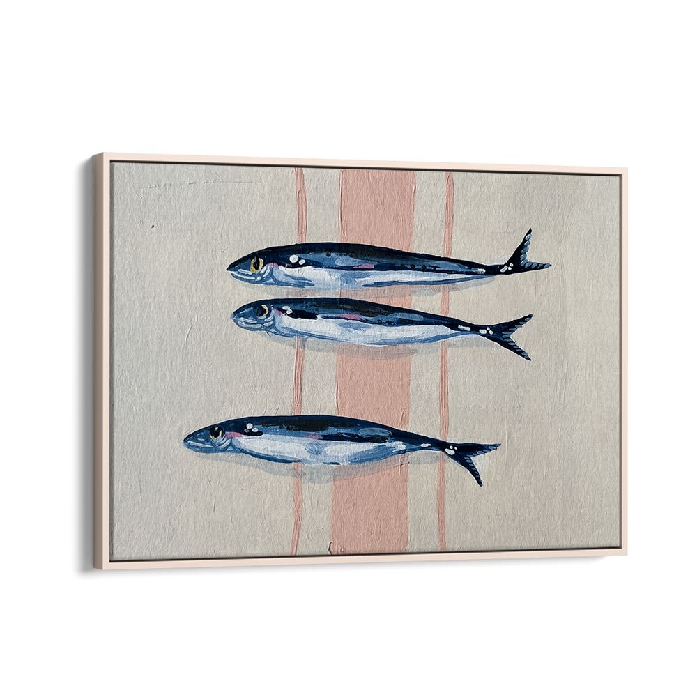 THREE BLUE SARDINES