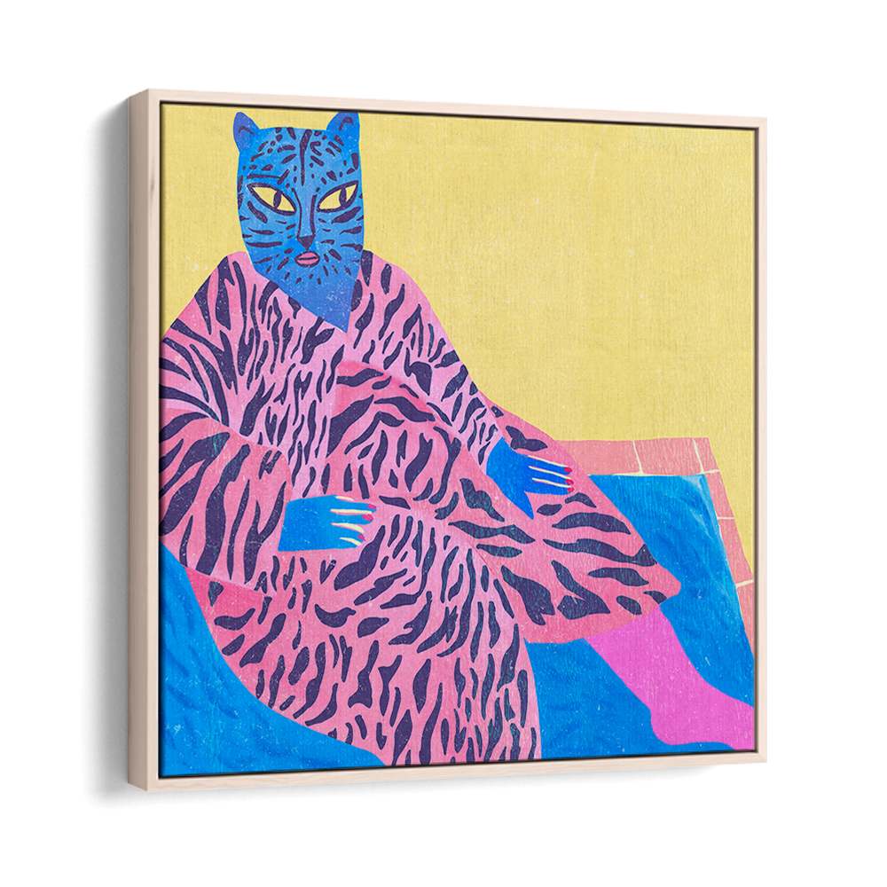 BLUE CAT PINK STRIPES V