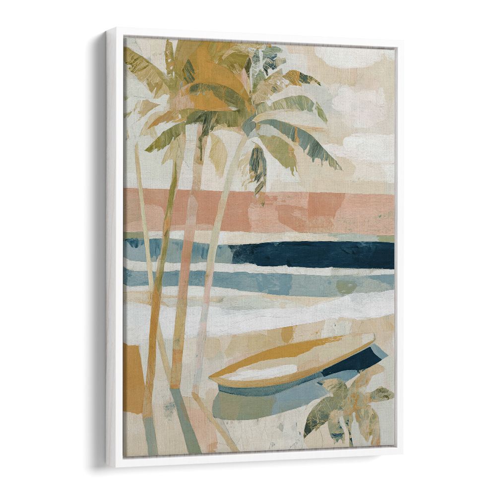 PALM TREES ON TROPICAL SHORE