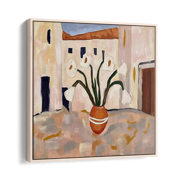TERRACOTTA POT WHITE FLOWERS